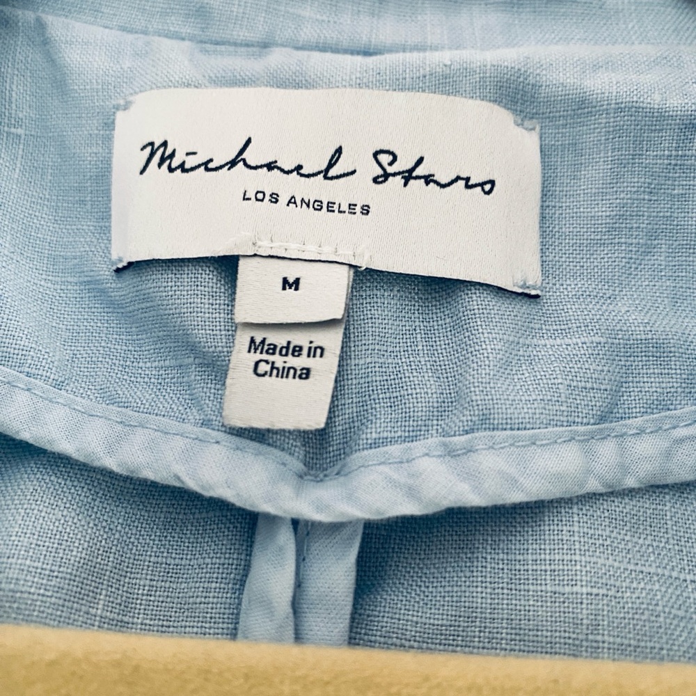 MICHAEL STARS Pearson Ribbed Mix Blazer Size M - Picture 3 of 6